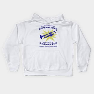 Superheld Trompetenpapa - blau Kids Hoodie